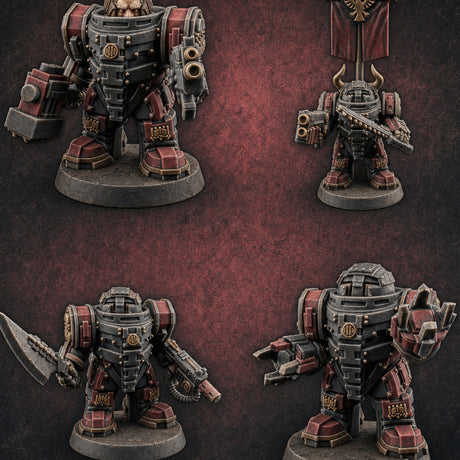 Fully Armoured Space Dwarf Troopers — painted concept preview (miniature supplied unpainted)