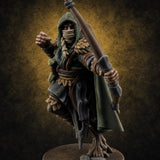 Hooded Bandit Crew Human Bandit C Miniature for Dungeons and Dragons, Pathfinder or other TTRPGs