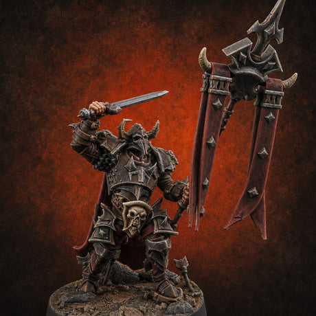 Dual Wielding Human Executioners D — painted concept preview (miniature supplied unpainted)