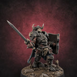 Dual Wielding Human Executioners E — painted concept preview (miniature supplied unpainted)