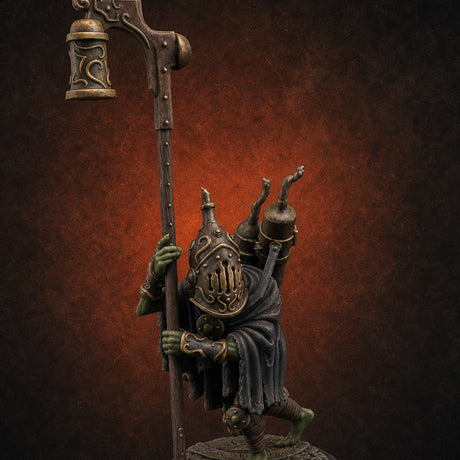Lantern Pole Carrying Goblin Scout B Miniature for Dungeons and Dragons, Pathfinder or other TTRPGs