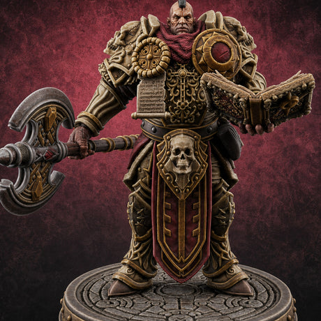 The Unseeing Holy Paladin Order E — painted concept preview (miniature supplied unpainted)