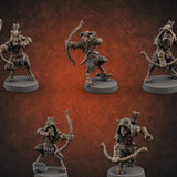 Nocking And Loosing Satyr Archers Miniature for Dungeons and Dragons, Pathfinder or other TTRPGs