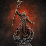 Staff Raising Dragonborn Sorcerer Miniature for Dungeons and Dragons, Pathfinder or other TTRPGs