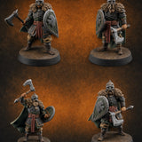 Scale-Clad Axe-Wielding Northern Warriors Miniature for Dungeons and Dragons, Pathfinder or other TTRPGs