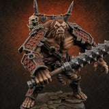 Spiked Armor Flexing Hadozee Warlord Miniature for Dungeons and Dragons, Pathfinder or other TTRPGs