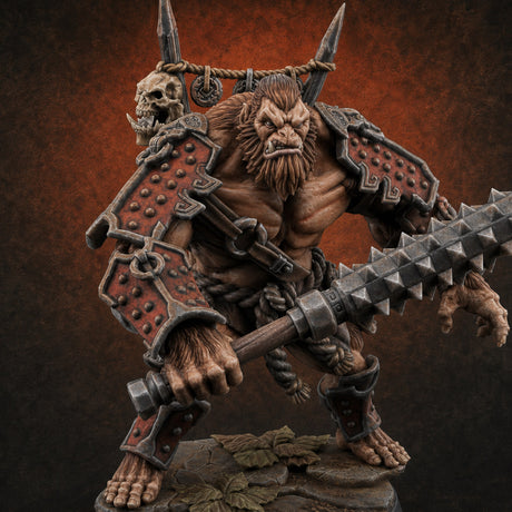 Spiked Armor Flexing Hadozee Warlord Miniature for Dungeons and Dragons, Pathfinder or other TTRPGs