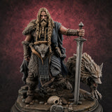 Wolf Companioned Northman — painted concept preview (miniature supplied unpainted)