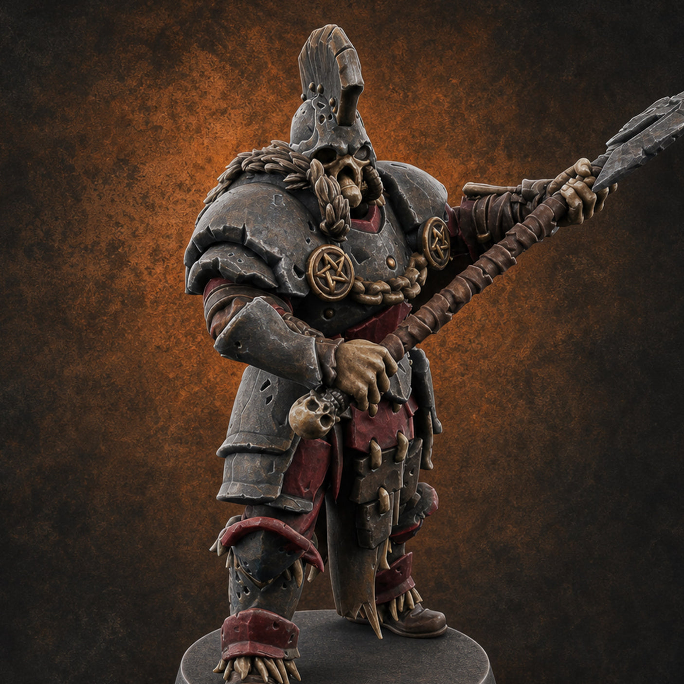 Skull Power Armored Space Warriors C — painted concept preview (miniature supplied unpainted)