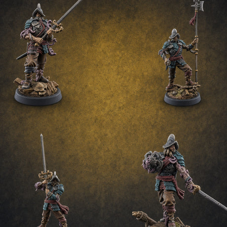 Tentacle Writhing Sword Levelling Voidtouched Swordsmen — painted concept preview (miniature supplied unpainted)