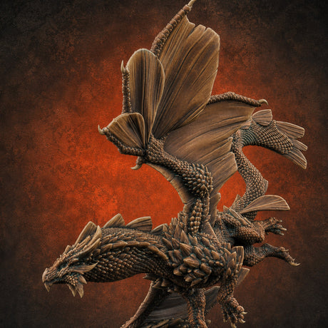Wings Spread Skimming Bronze Dragon — painted concept preview (miniature supplied unpainted)