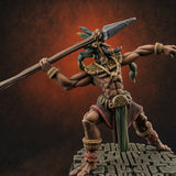 Aztec Inspired Spear Hobgoblin Warrior A — painted concept preview (miniature supplied unpainted)