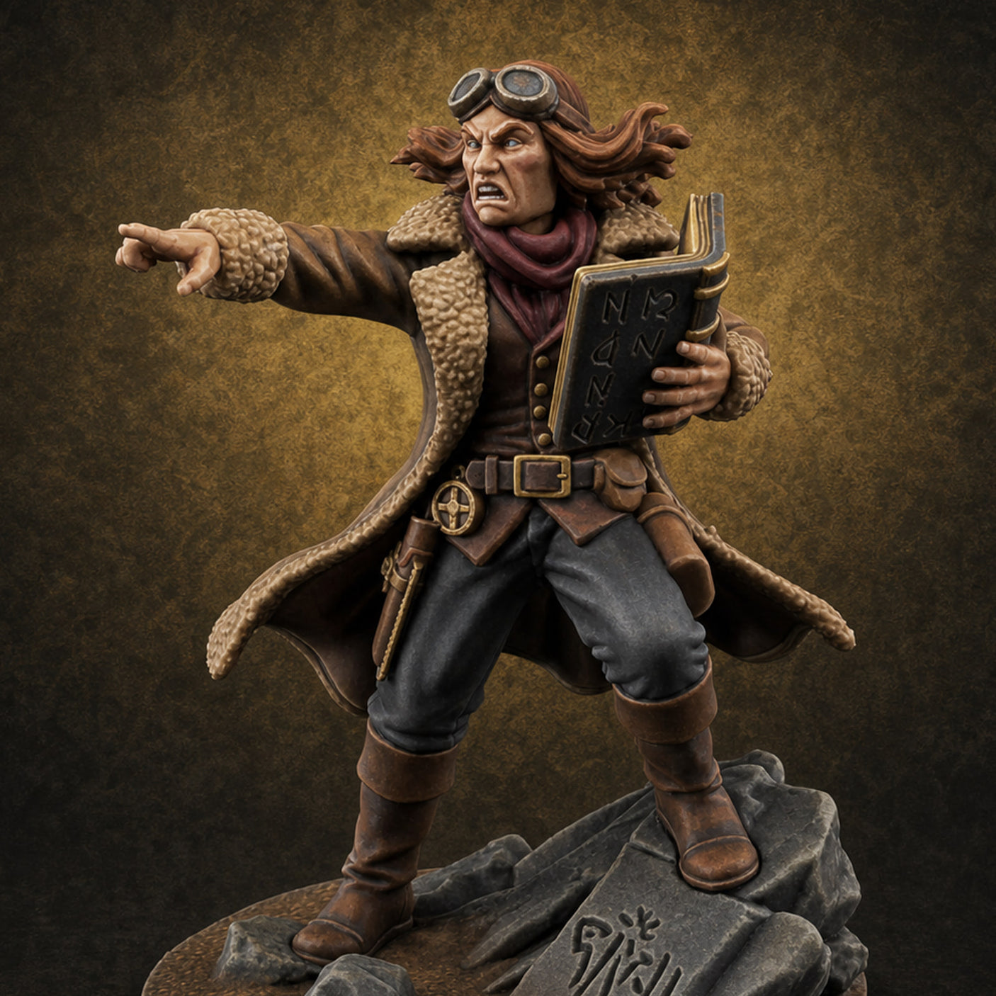 Arm Outstretched Proclamation Human Investigator — painted concept preview (miniature supplied unpainted)
