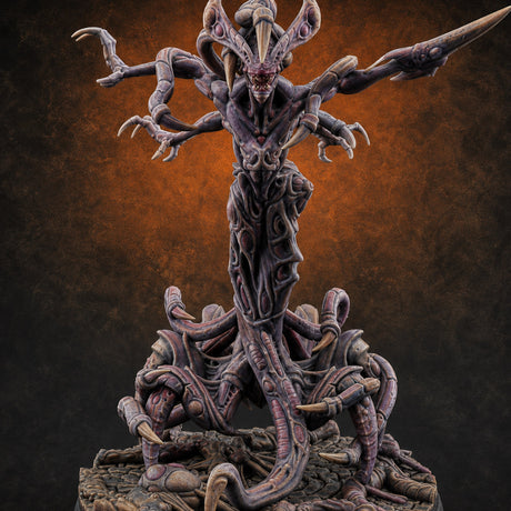 Tendrils Spreading Wide Illithid Matriarchs B Miniature for Dungeons and Dragons, Pathfinder or other TTRPGs