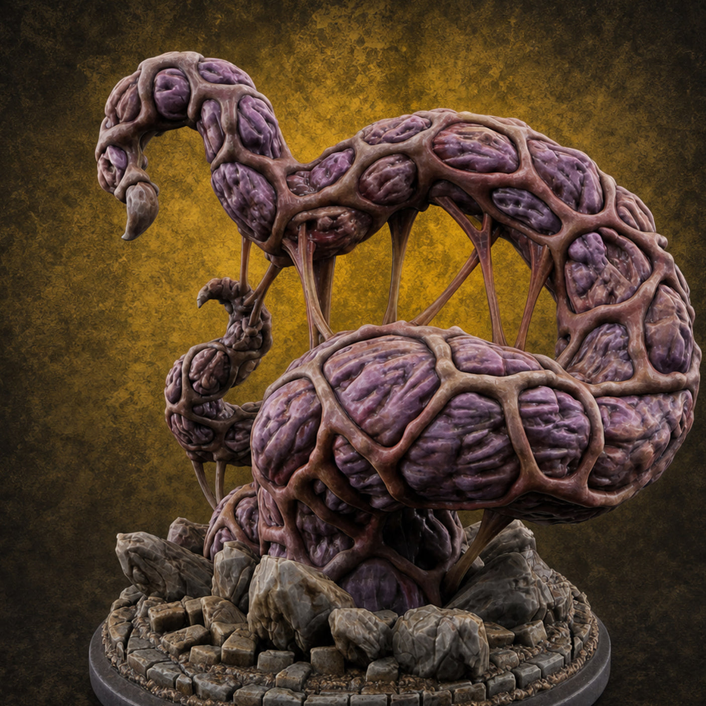 Writhing Reaching Dark Young of Shub-Niggurath B — painted concept preview (miniature supplied unpainted)
