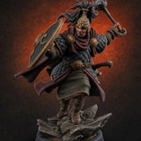 Mace Smashing Shield Bracing Reef Knight — painted concept preview (miniature supplied unpainted)