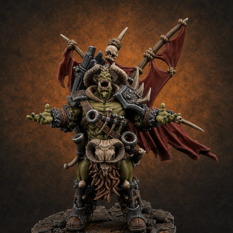 Standards Held Aloft Orc Bannermen B Miniature for Dungeons and Dragons, Pathfinder or other TTRPGs