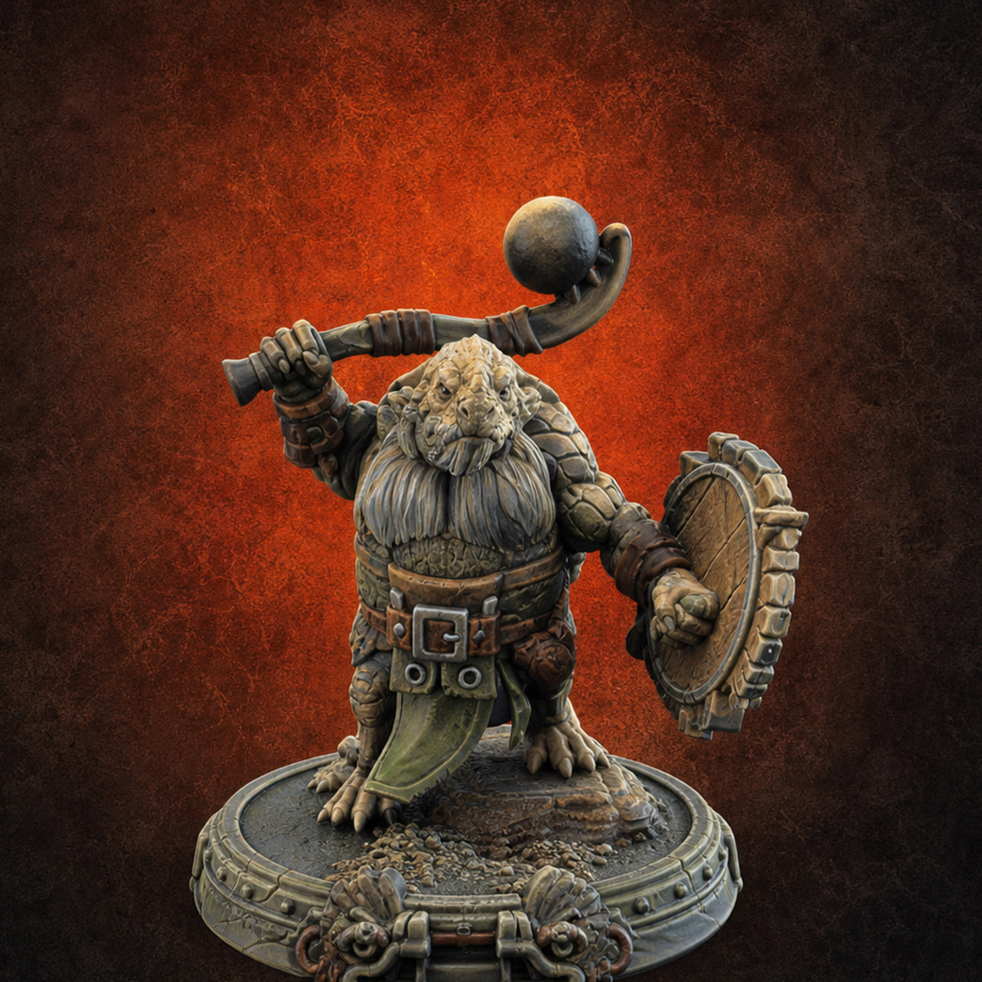 The Skull Shell Tribe — painted concept preview (miniature supplied unpainted)
