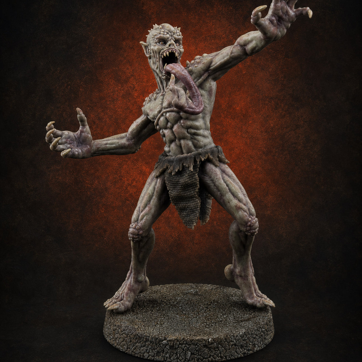Clawing Ravenously Ghoul C Miniature for Dungeons and Dragons, Pathfinder or other TTRPGs