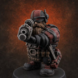 Guns Blazing Space Dwarf Assault Troopers A — painted concept preview (miniature supplied unpainted)
