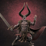 Horns Raised Roaring Demon Warlord Miniature for Dungeons and Dragons, Pathfinder or other TTRPGs