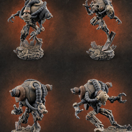 Hose Tangled Firing Cyborgs Miniature for Dungeons and Dragons, Pathfinder or other TTRPGs