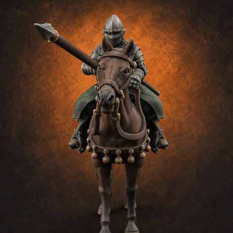 Charging Forward Mounted Human Lancers E — painted concept preview (miniature supplied unpainted)