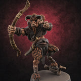 Nocking And Loosing Satyr Archer B Miniature for Dungeons and Dragons, Pathfinder or other TTRPGs