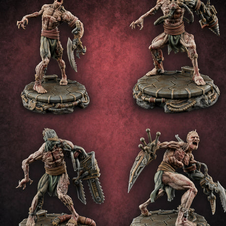Jaw Dropping Cyborg Mutants Miniature for Dungeons and Dragons, Pathfinder or other TTRPGs