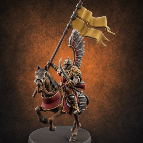 Hussar Charging Lancer Cavalry Set E Miniature for Dungeons and Dragons, Pathfinder or other TTRPGs