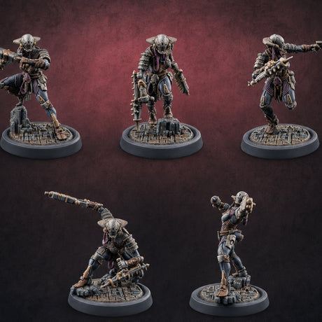 Gun Running Goblin Troopers Miniature for Dungeons and Dragons, Pathfinder or other TTRPGs