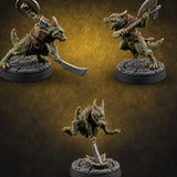 Scrapping And Clawing Kobold Warriors Miniature for Dungeons and Dragons, Pathfinder or other TTRPGs