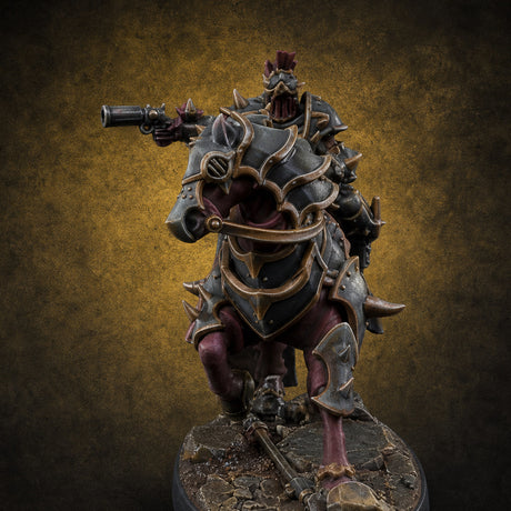 Ornate Saddle Towering Knight Rider Miniature for Dungeons and Dragons, Pathfinder or other TTRPGs