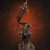 Fist Raised Triumphant War Stallion Warlord F — painted concept preview (miniature supplied unpainted)