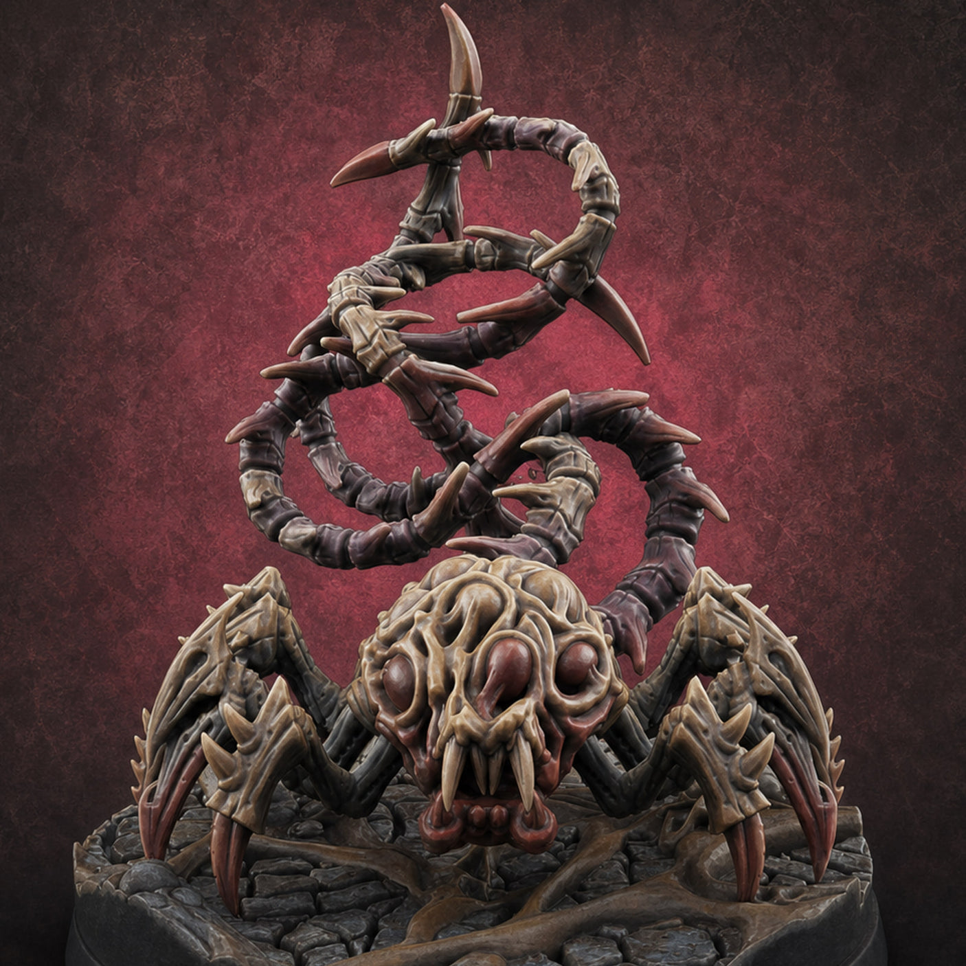 Tentacles Coiling Skyward Kruthiks A — painted concept preview (miniature supplied unpainted)