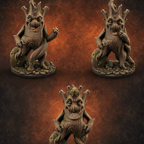 Grinning Wide Treant Saplings Miniature for Dungeons and Dragons, Pathfinder or other TTRPGs
