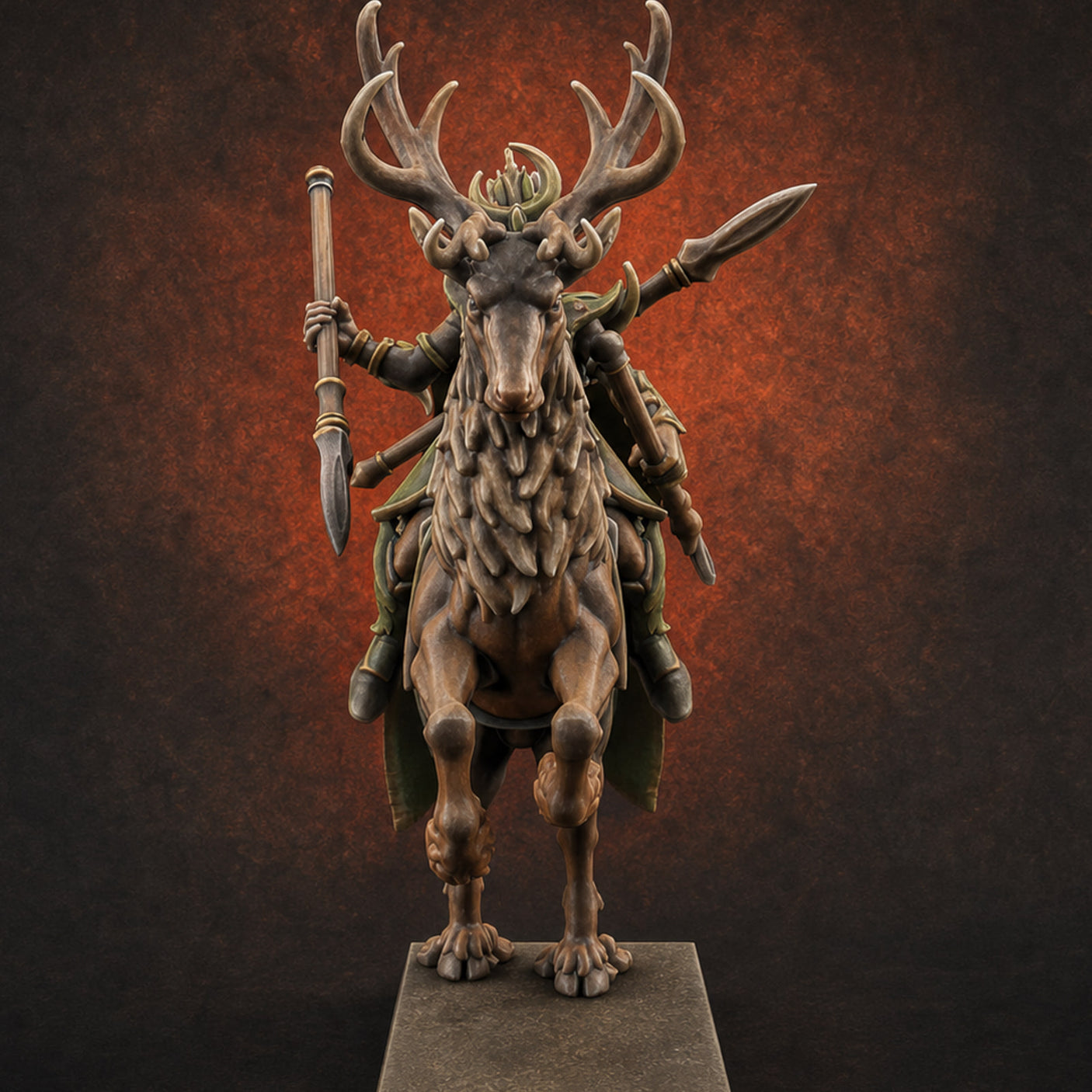Antlered Tribe Forest Centaur B Miniature for Dungeons and Dragons, Pathfinder or other TTRPGs