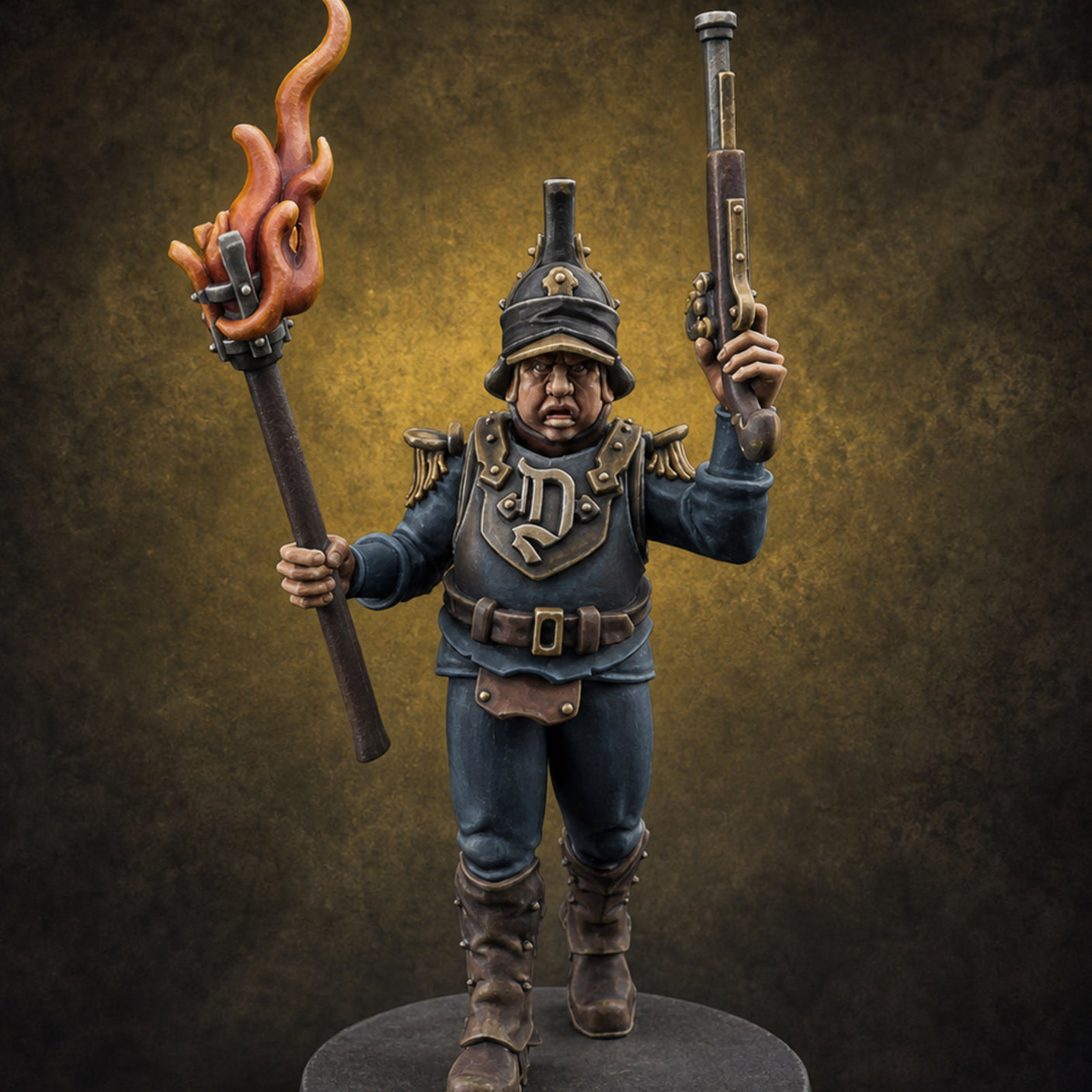 Plume Standing Proud Human Guards E Miniature for Dungeons and Dragons, Pathfinder or other TTRPGs