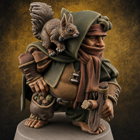 Ready To Fling Halfling Slingers D Miniature for Dungeons and Dragons, Pathfinder or other TTRPGs