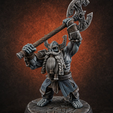 Frostbound Horde Draugr Warrior B Miniature for Dungeons and Dragons, Pathfinder or other TTRPGs