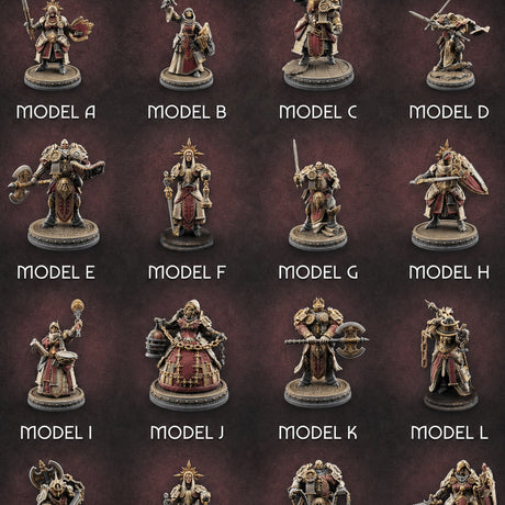 The Unseeing Holy Paladin Order — painted concept preview (miniature supplied unpainted)