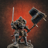 Dual Wielding Human Executioners A — painted concept preview (miniature supplied unpainted)
