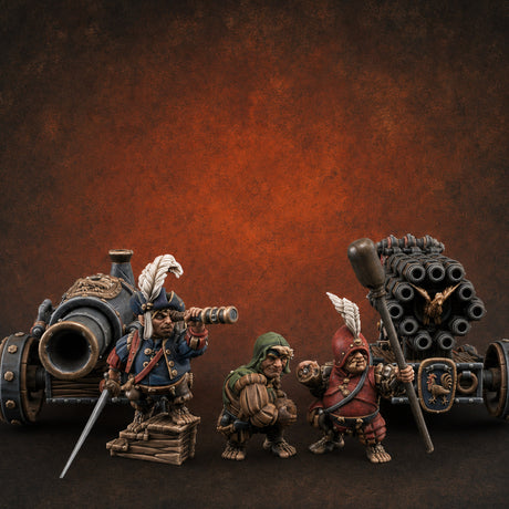 Spyglass Spotting Artillery Crew Set Miniature for Dungeons and Dragons, Pathfinder or other TTRPGs