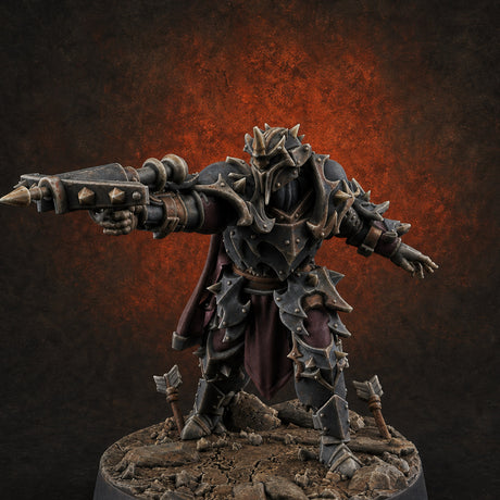 Cannon Crowned Sentinels B — painted concept preview (miniature supplied unpainted)