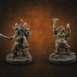 Horns Crowned Spellcasting Orc Shamen — painted concept preview (miniature supplied unpainted)