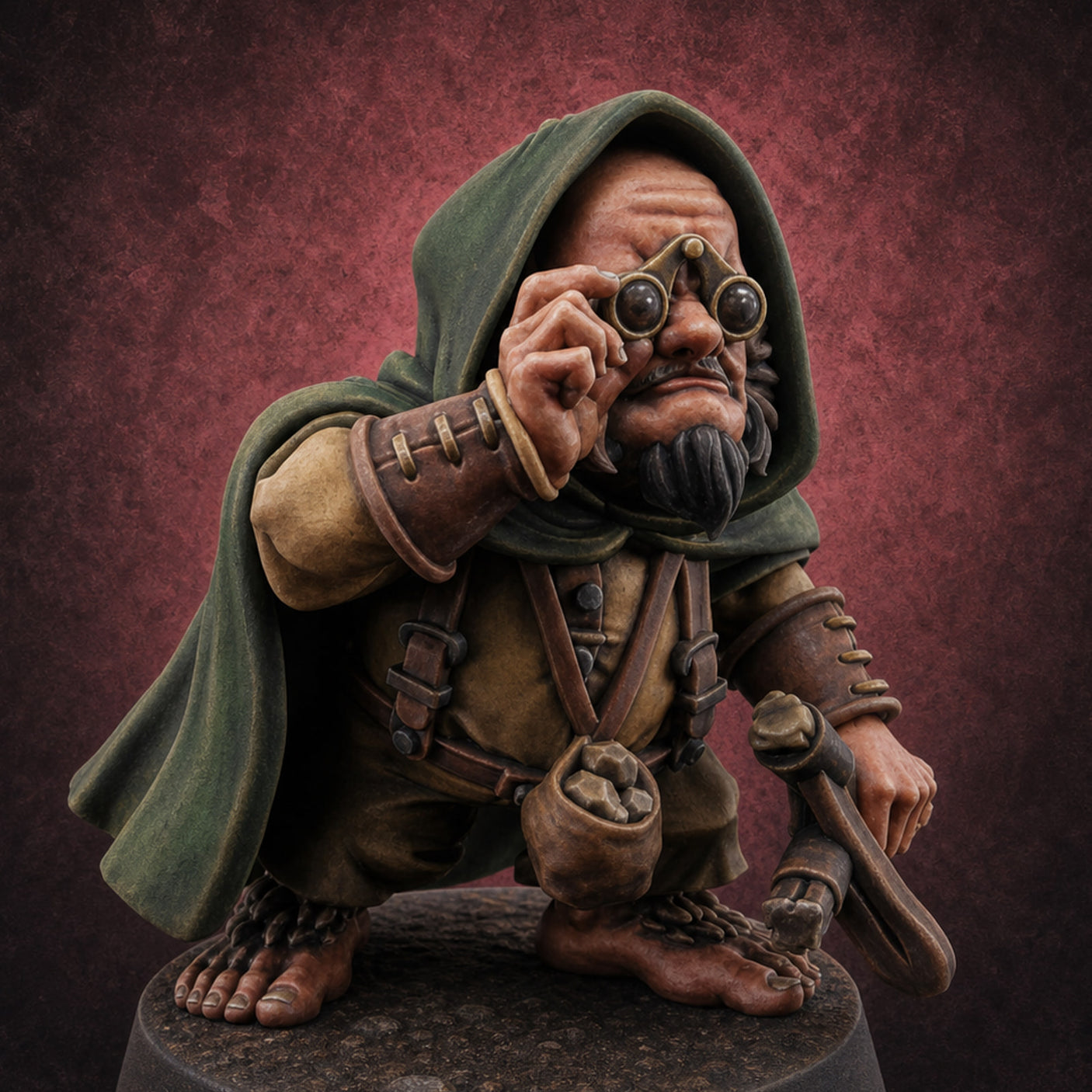 Ready To Fling Halfling Slingers E — painted concept preview (miniature supplied unpainted)