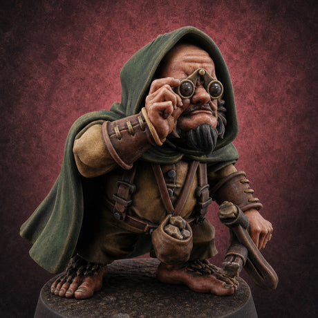 Ready To Fling Halfling Slingers E — painted concept preview (miniature supplied unpainted)