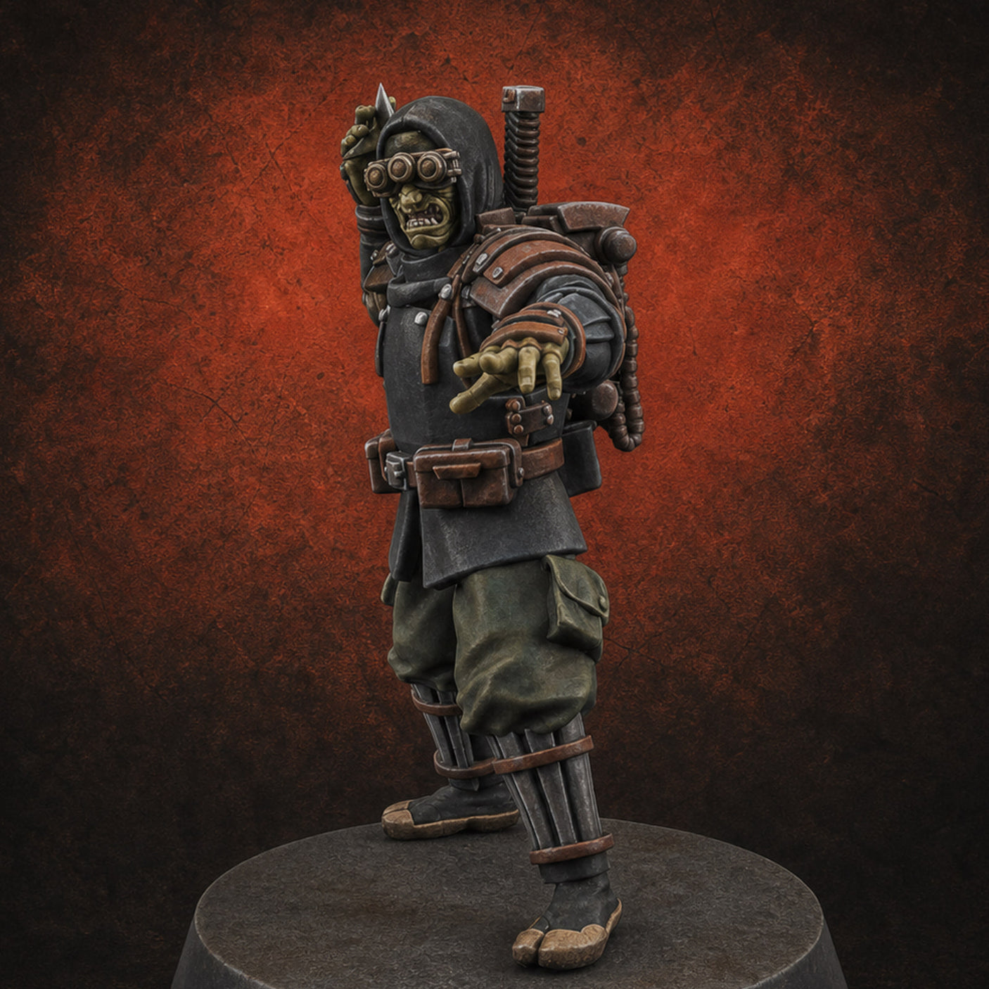 Weird War Japanese Ninja Soldiers D — painted concept preview (miniature supplied unpainted)