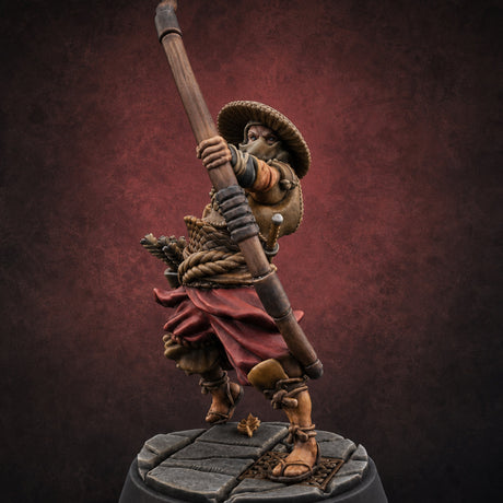 Bow Flexing Ashigaru Archers C — painted concept preview (miniature supplied unpainted)