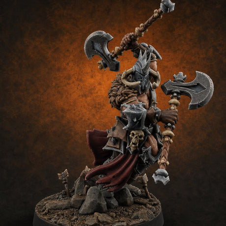Axe Held High Ornate Human Warlords D Miniature for Dungeons and Dragons, Pathfinder or other TTRPGs